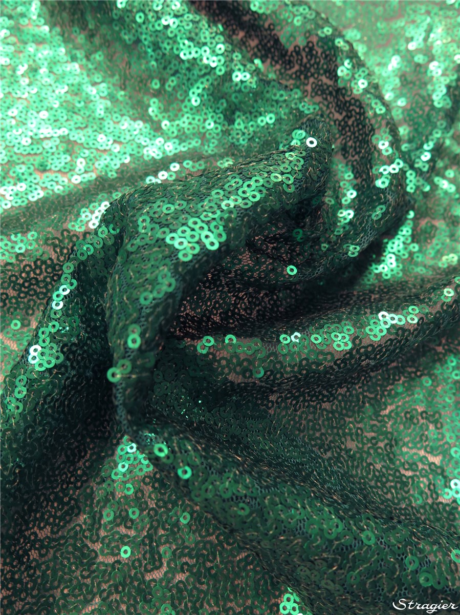 Mini Paillettes brodées - uni - Emeraude 