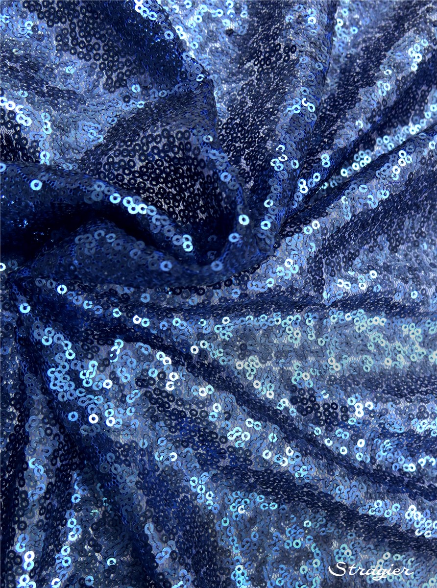 Mini Paillettes brodées - uni - Bleu Cobalt 