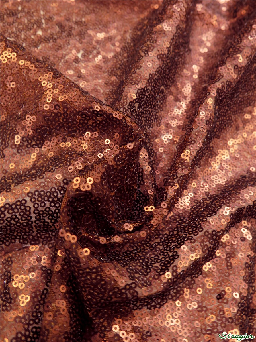 Mini Paillettes brodées - uni - Choco 