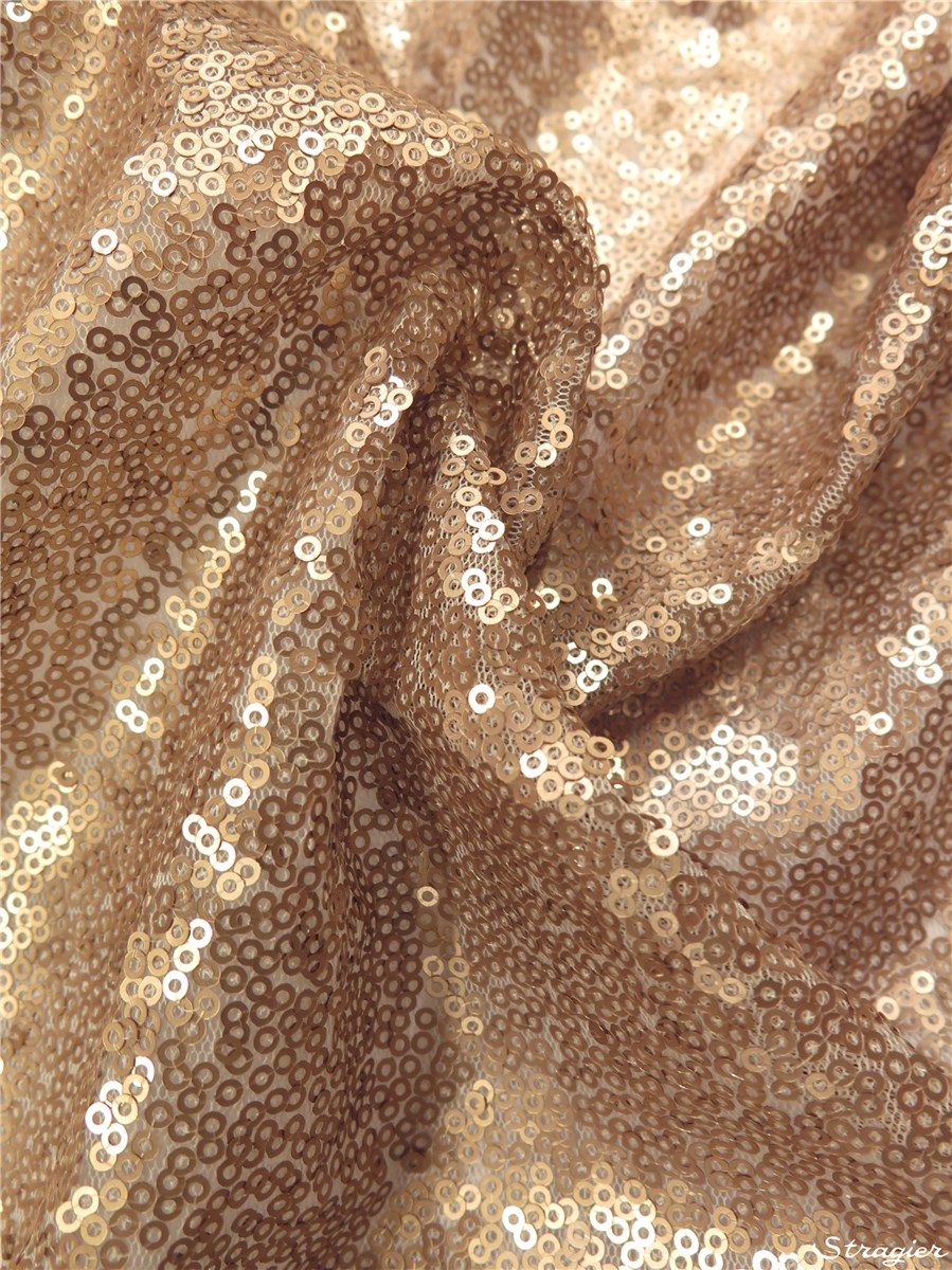 Mini Paillettes brodées - uni - Or rosé