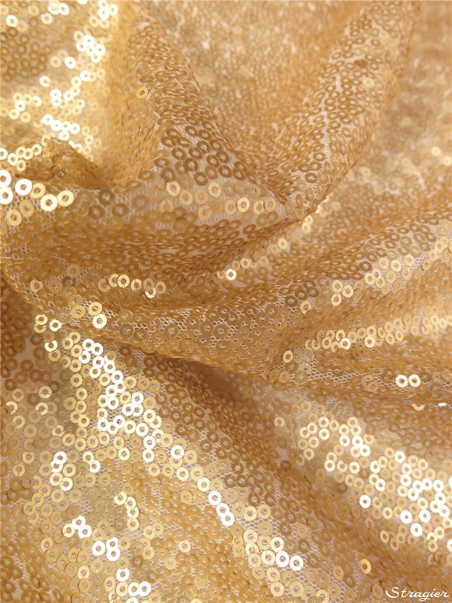 Mini Paillettes brodées - uni - Or clair