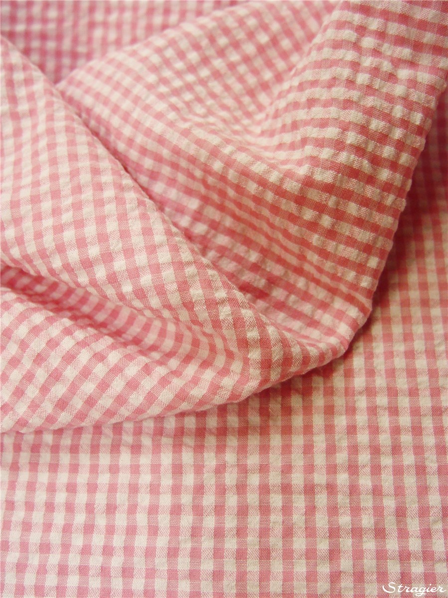 Seersucker - Vichy 3mm - Rose 