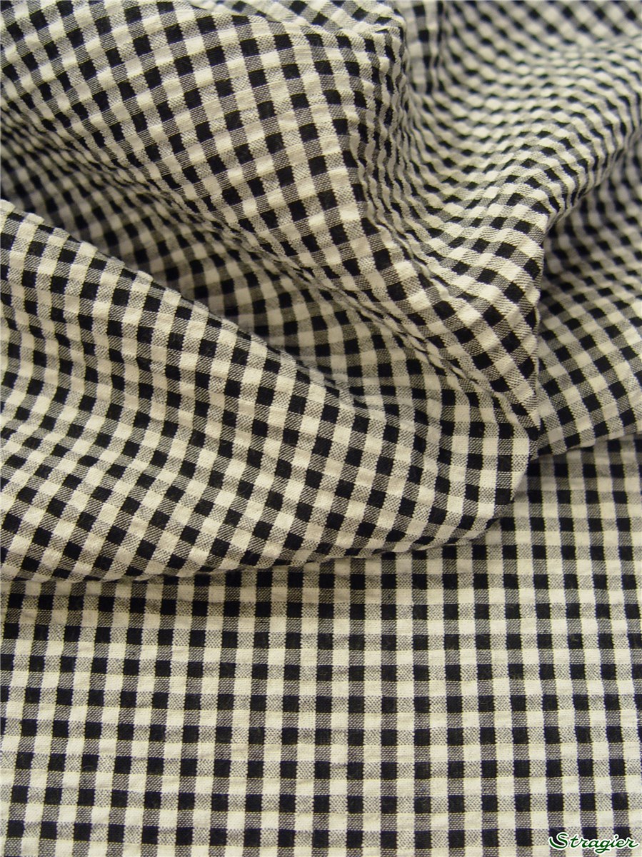 Seersucker - Vichy 3mm - Noir