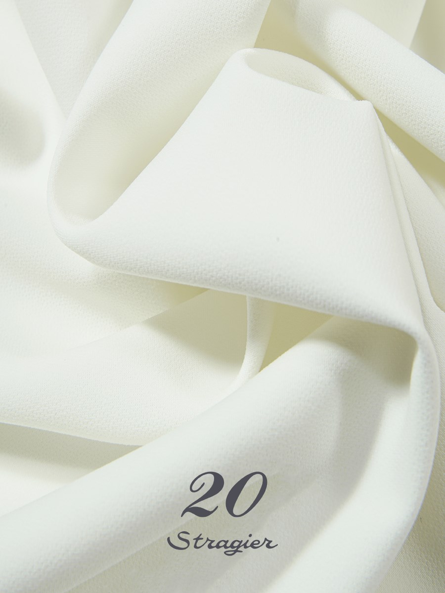 Crepe - stretch - heavy - crease-free - Plain - Ivoire Stragier