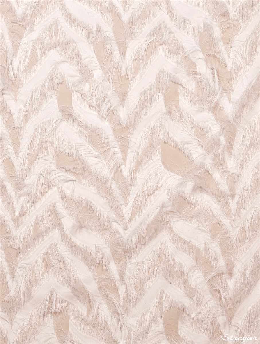 Jacquard - Cut Yarns - Plumes - Stragier Soft White