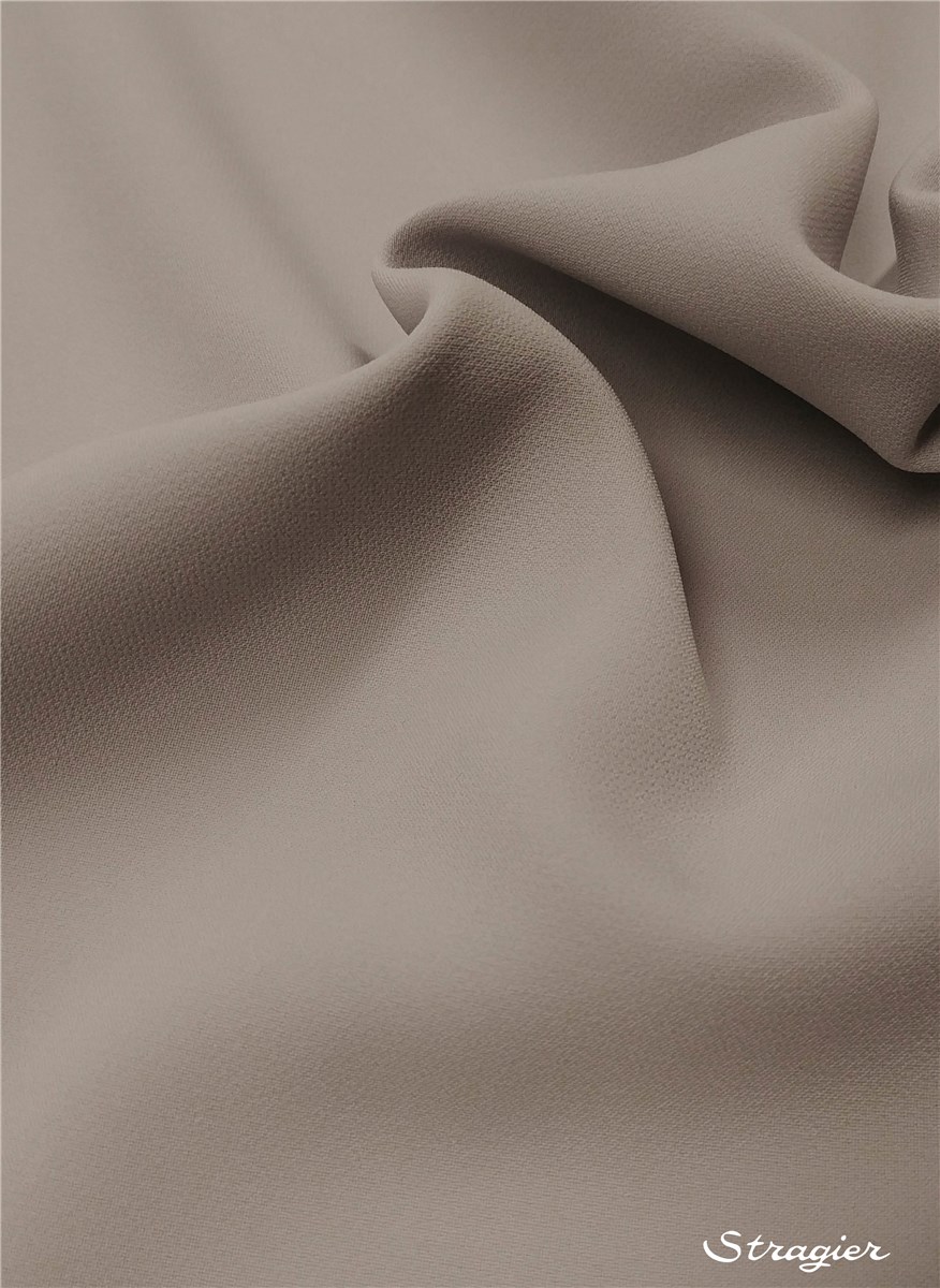 Crêpe lourd infroissable stretch - uni - Gris Perle