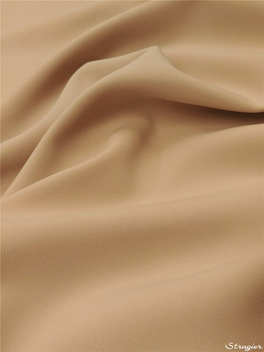 Crepe - stretch - heavy - crease-free - Plain - Sable