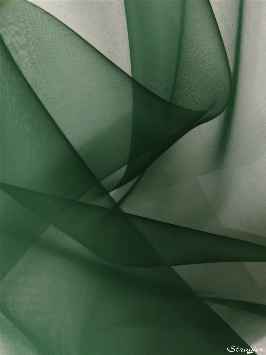 Silk Organza - Plain - Forest