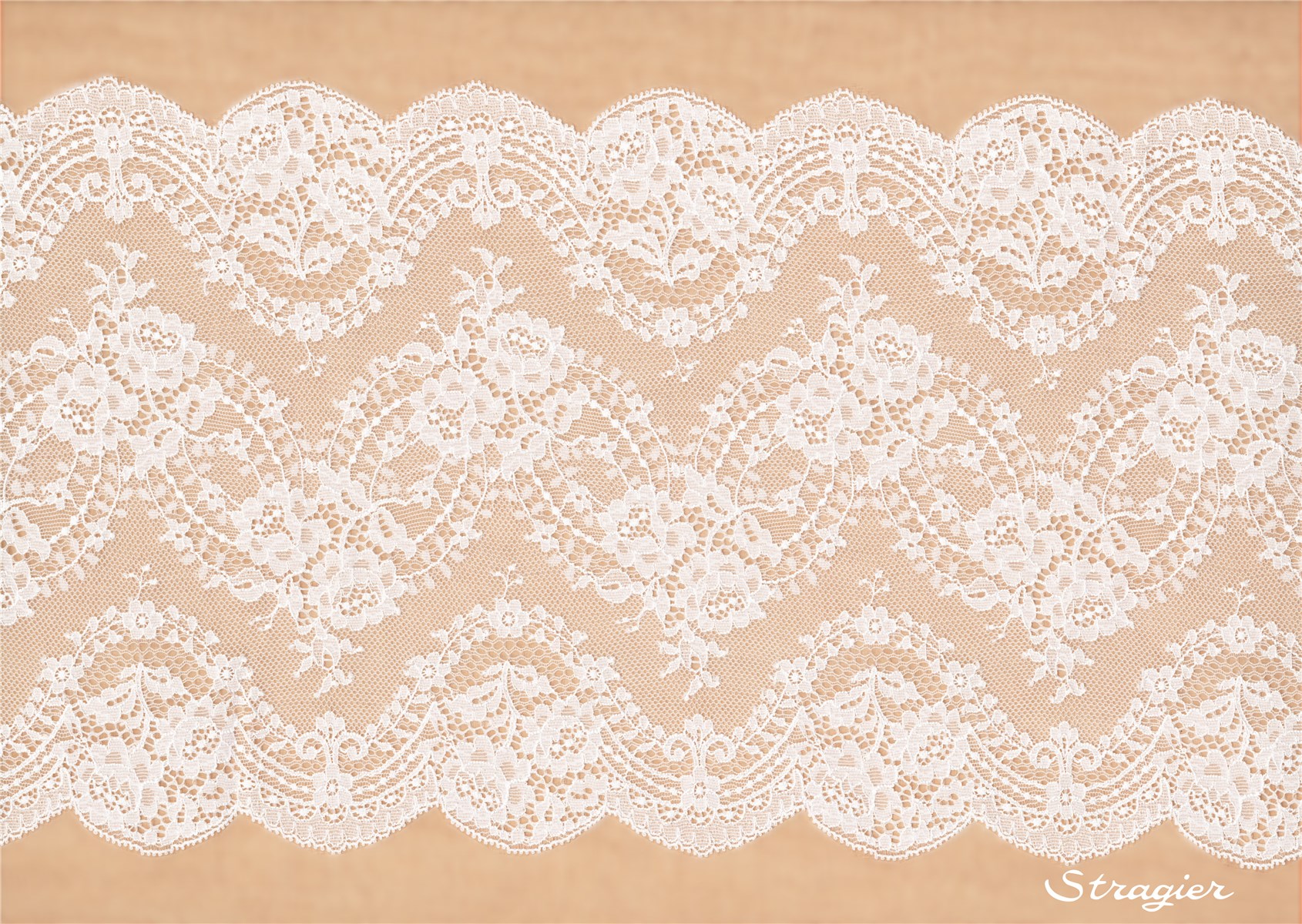 Lace Trim - stretch - Emerance - Stragier Pale Ivory - 23 cm