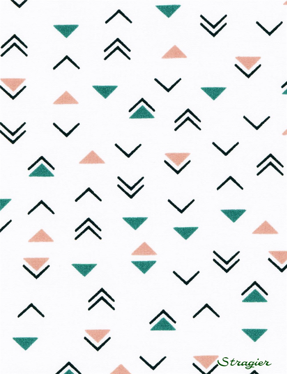 Pure Cotton Poplin - Ethnic - Blush and Reseda