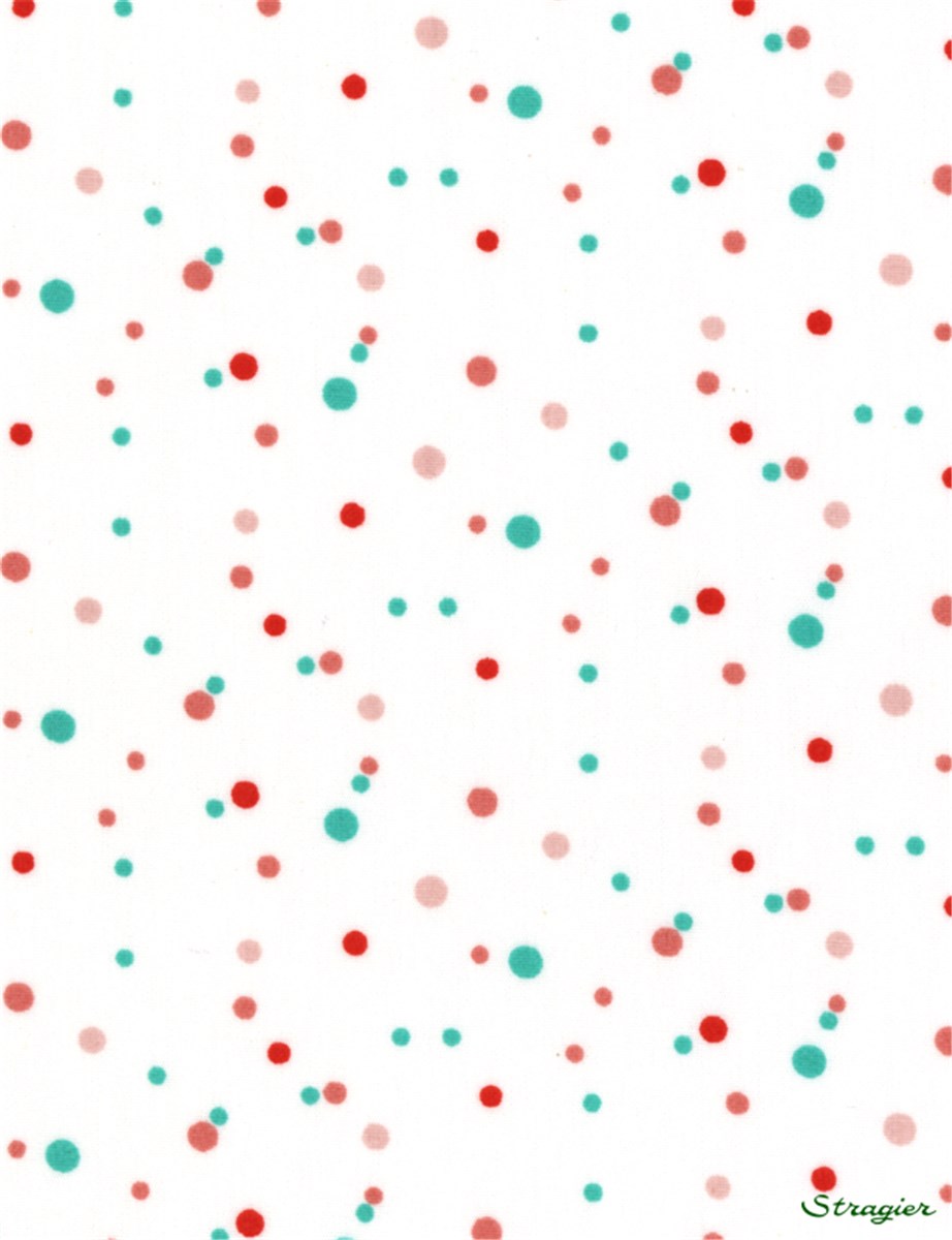Pure Cotton Poplin - Sparkling - Mint and Cherry