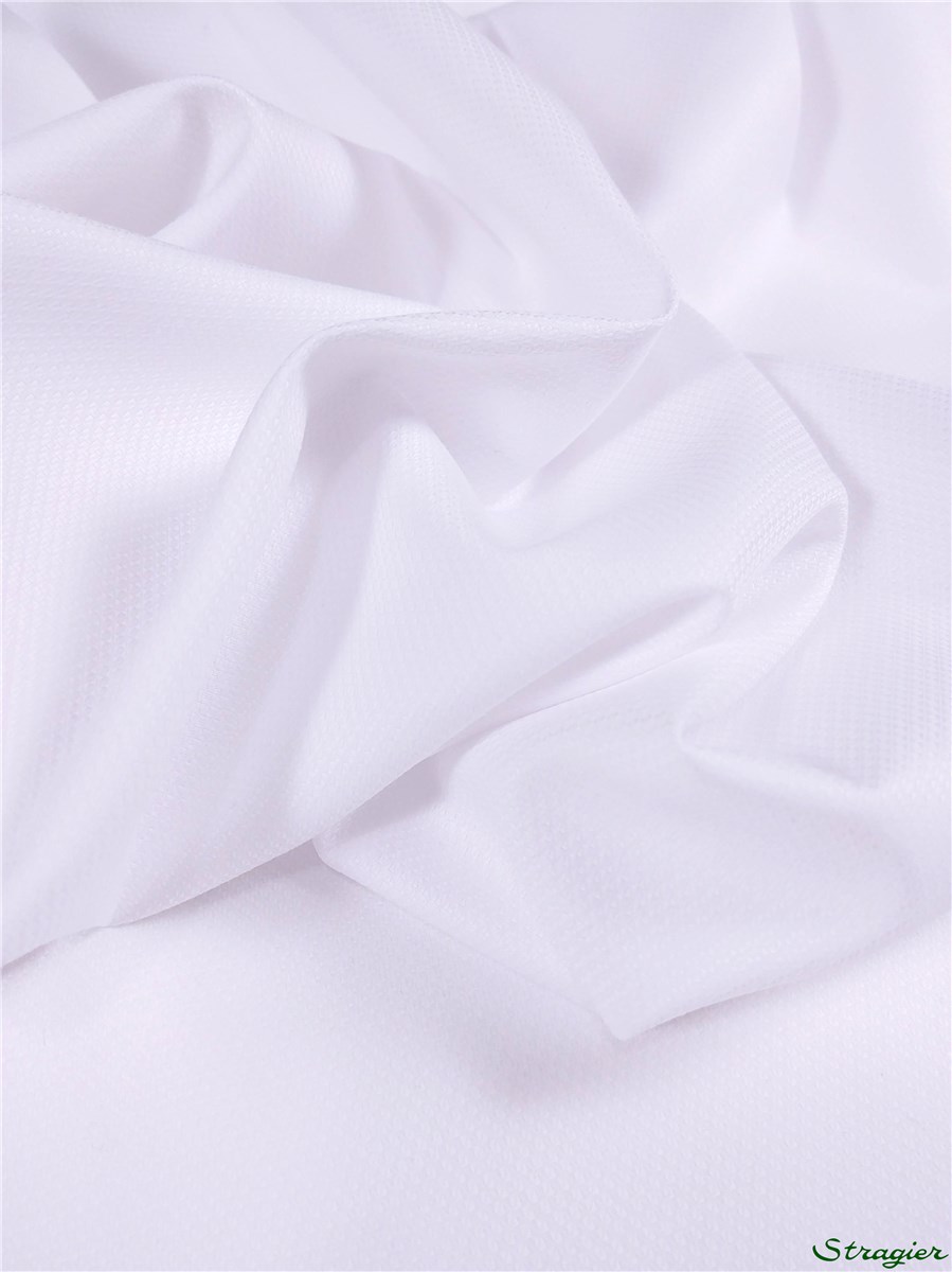 Pure Cotton - mini Weave - Caviar - Blanc