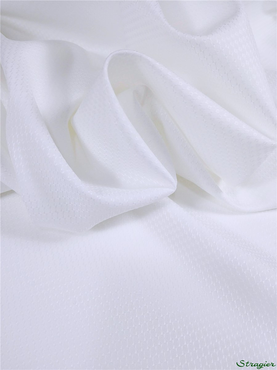 Pure Cotton Damask - Losanges 2 mm - Blanc
