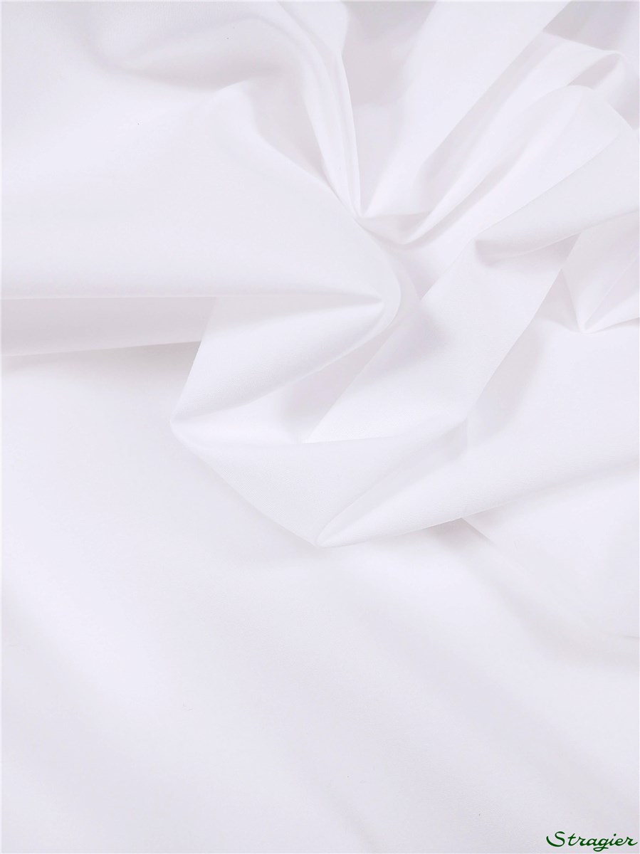 Cotton Poplin - Stretch - Plain - Blanc