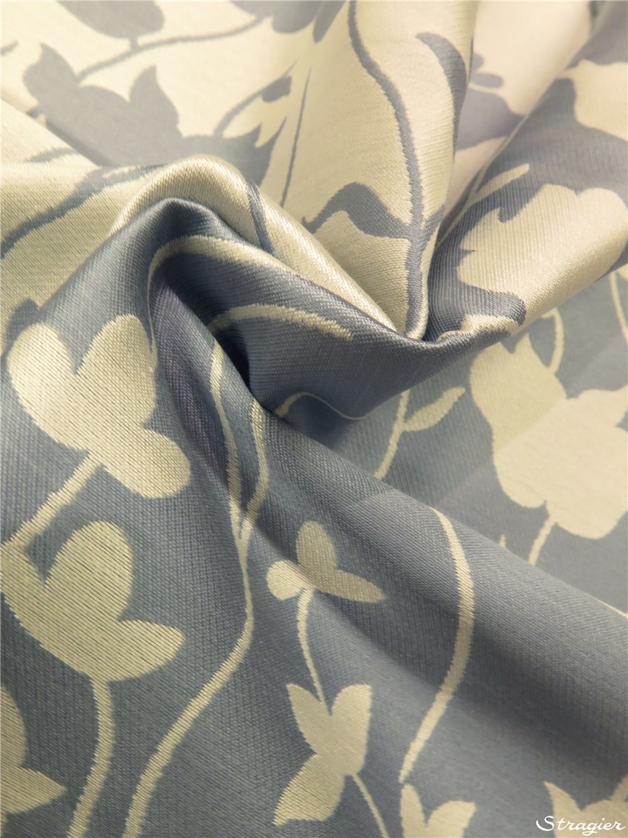 Soie Soft Double - Puccini - Bleu cendré-Ivoire 