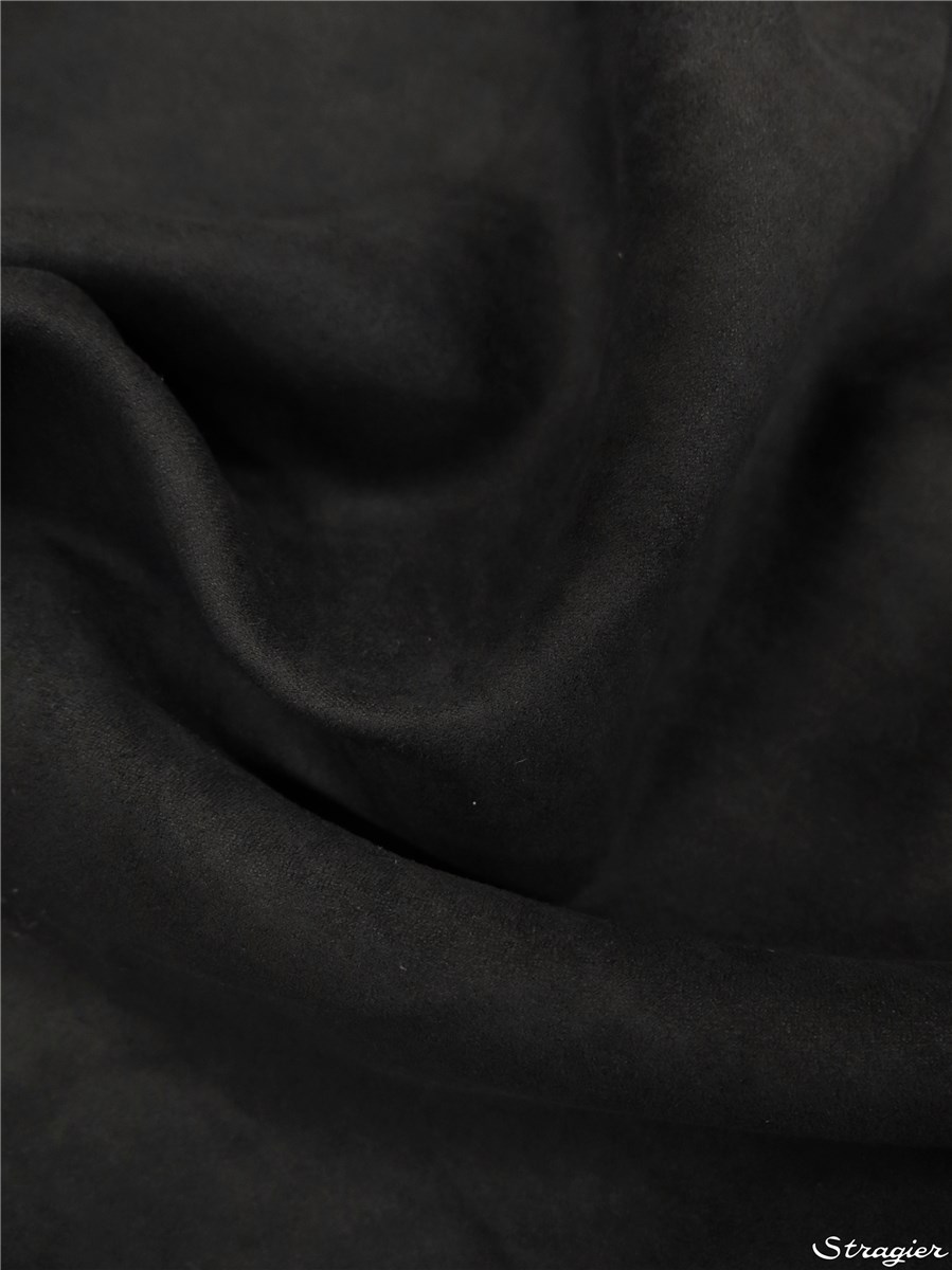Suédine - uni - Noir