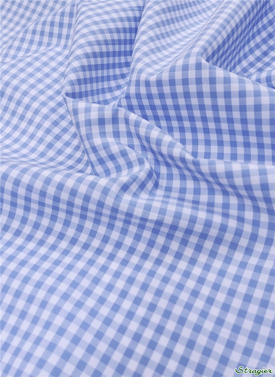 Poplin - Vichy 3 mm - Bleu Ciel