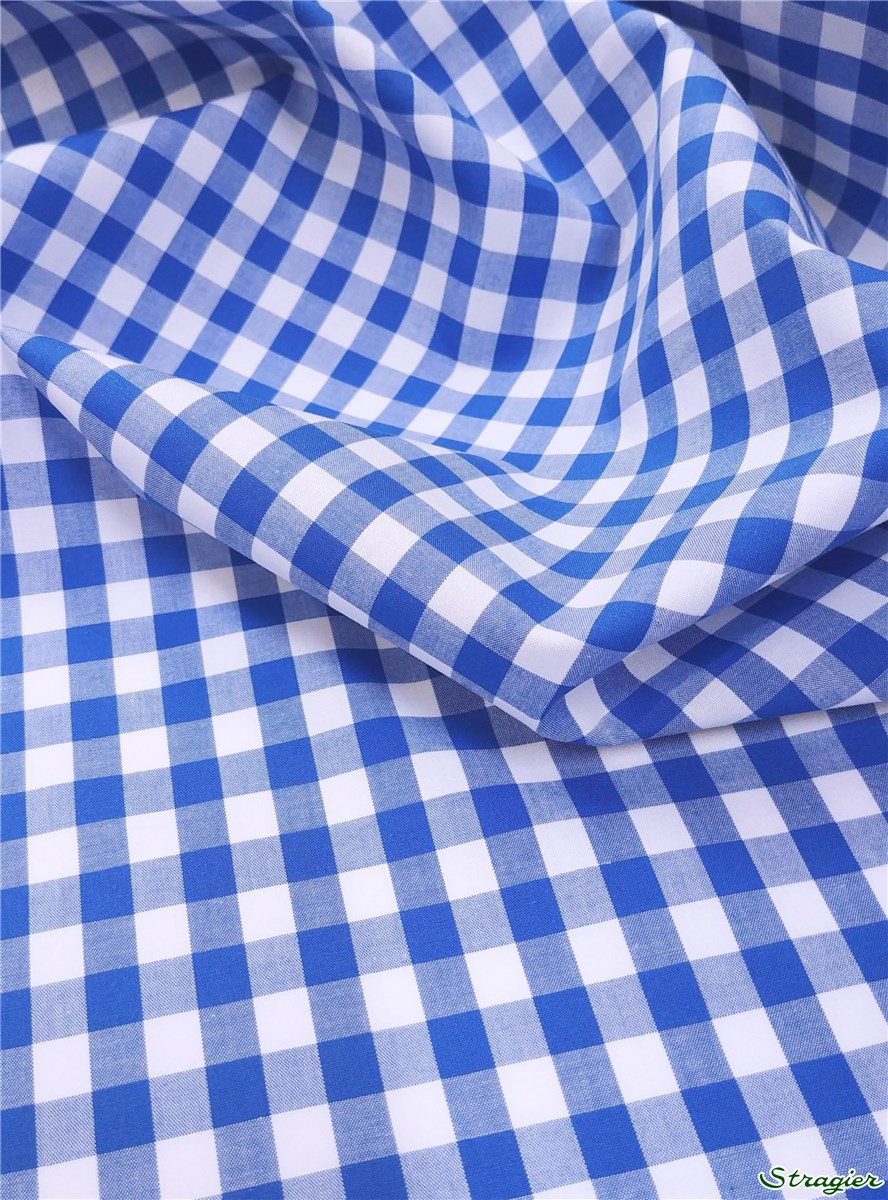 Poplin - Vichy 8 mm - Bleu foncé