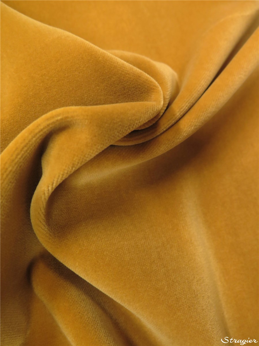 Velours Lisse - uni - Moutarde 