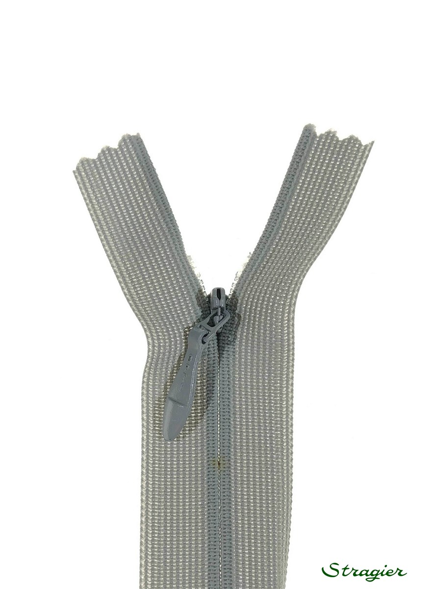 Fermeture Invisible souple -  - 9390 Gris clair - 18 cm