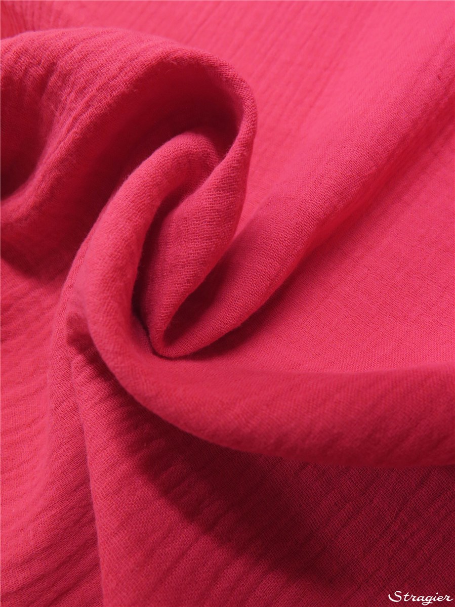 Double Gaze de Coton - Uni - Fuchsia