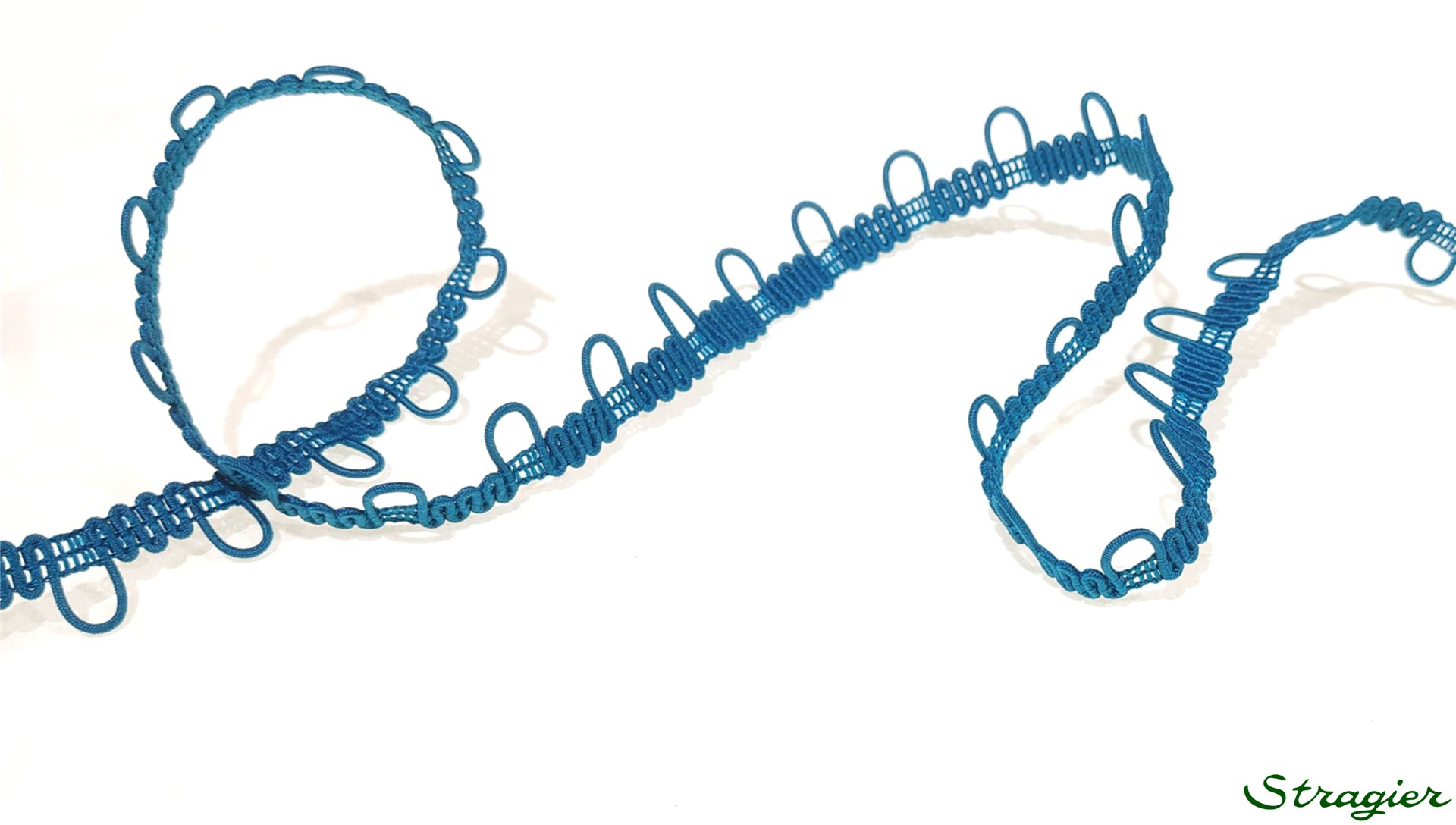 Lichette Boutonnières élastiques - uni - Bleu Canard 