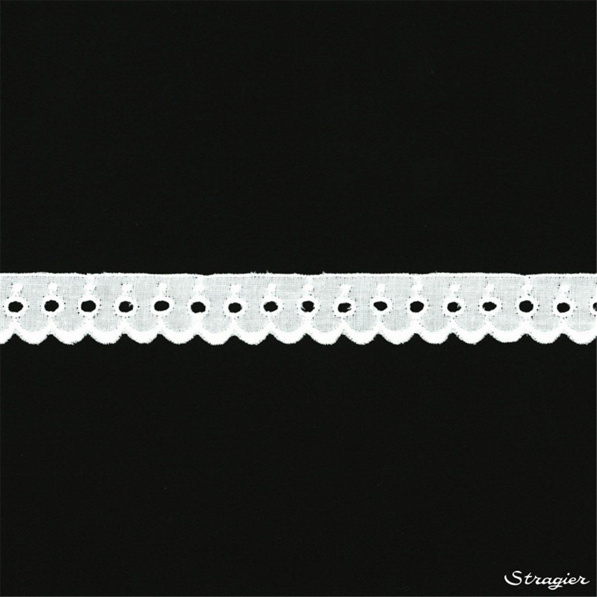 Cotton Eyelet Lace Trim - 012042 - Blanc - 15 mm-15 mm