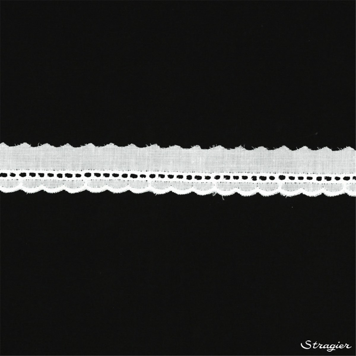 Cotton Eyelet Lace Trim - 012044 - Blanc - 20 mm-10 mm