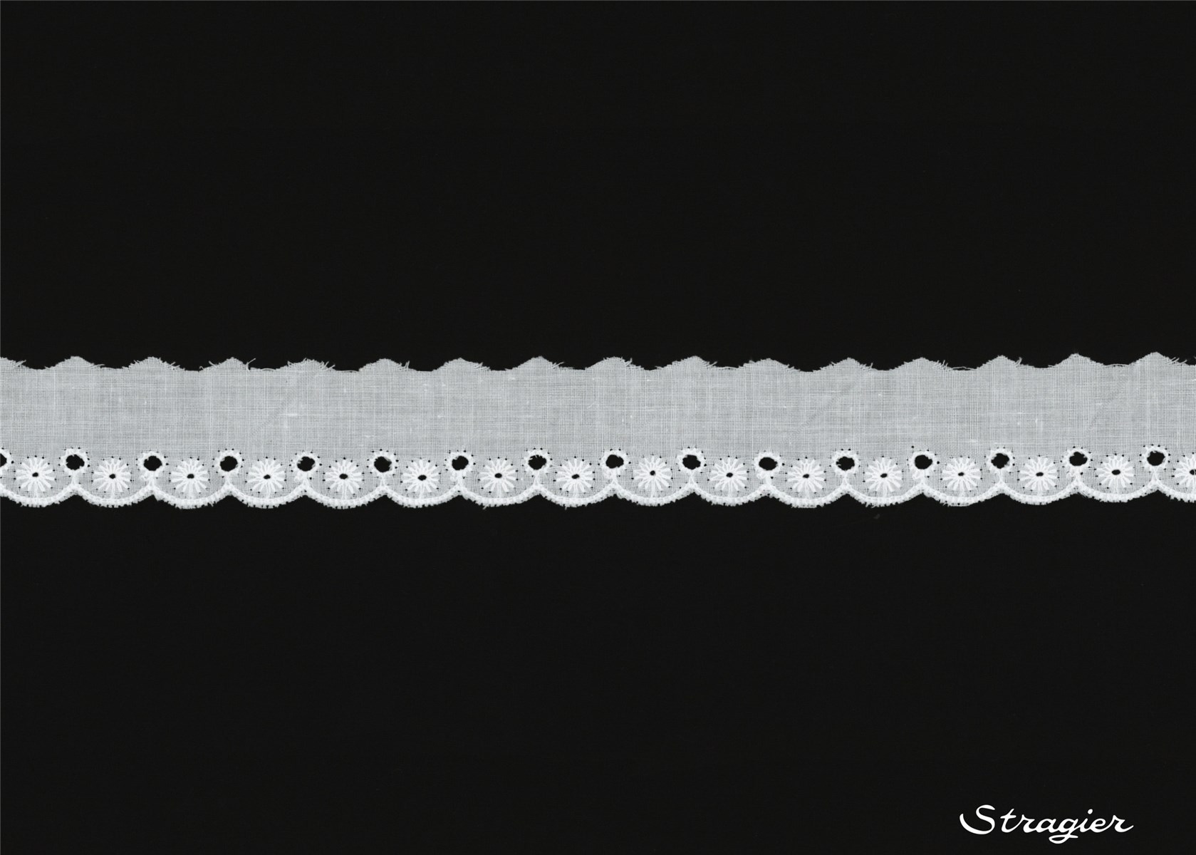 Broderie anglaise - 012046 - Blanc - 25 mm-10 mm