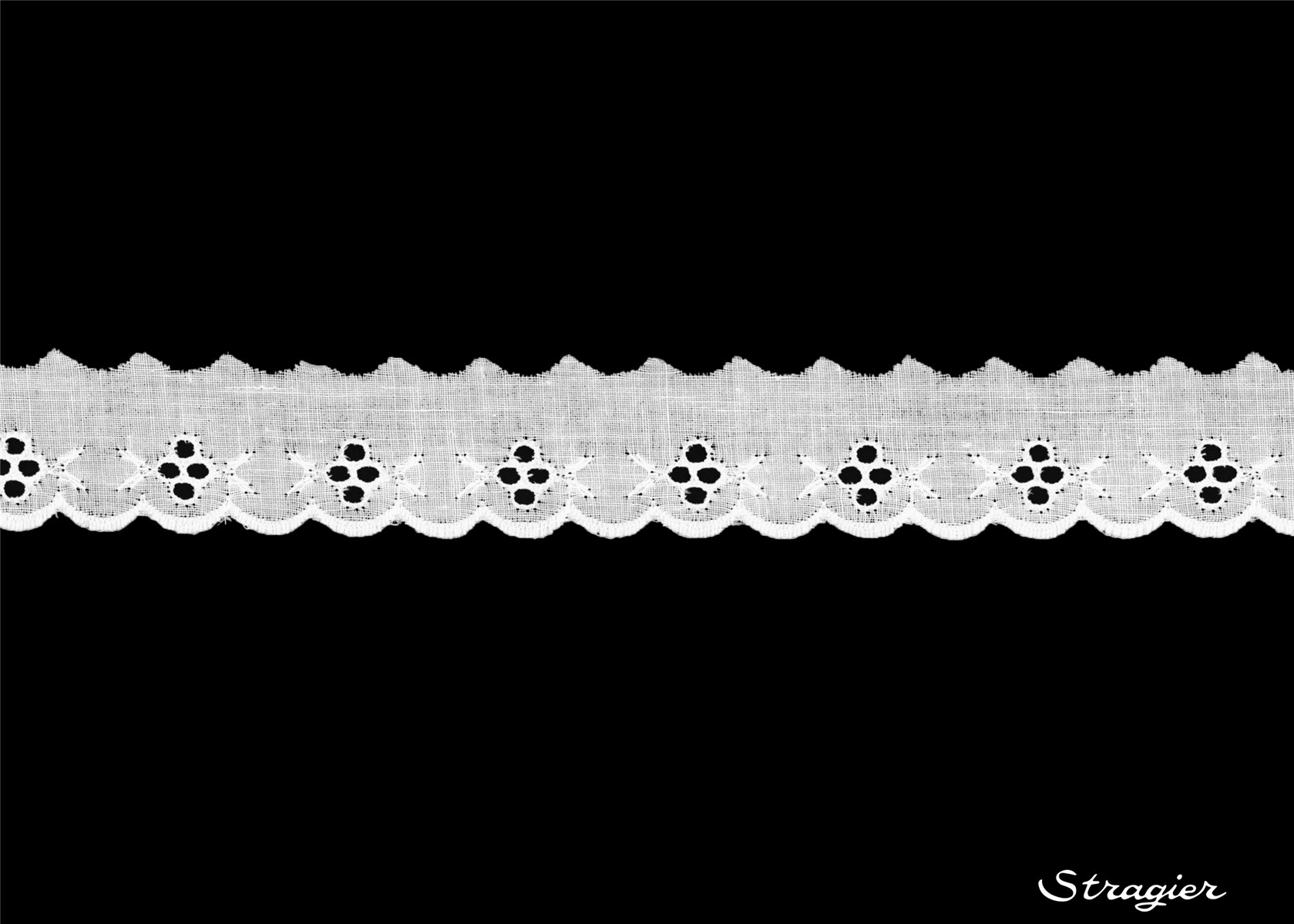 Broderie anglaise - 012049 - Blanc - 25 mm-15 mm