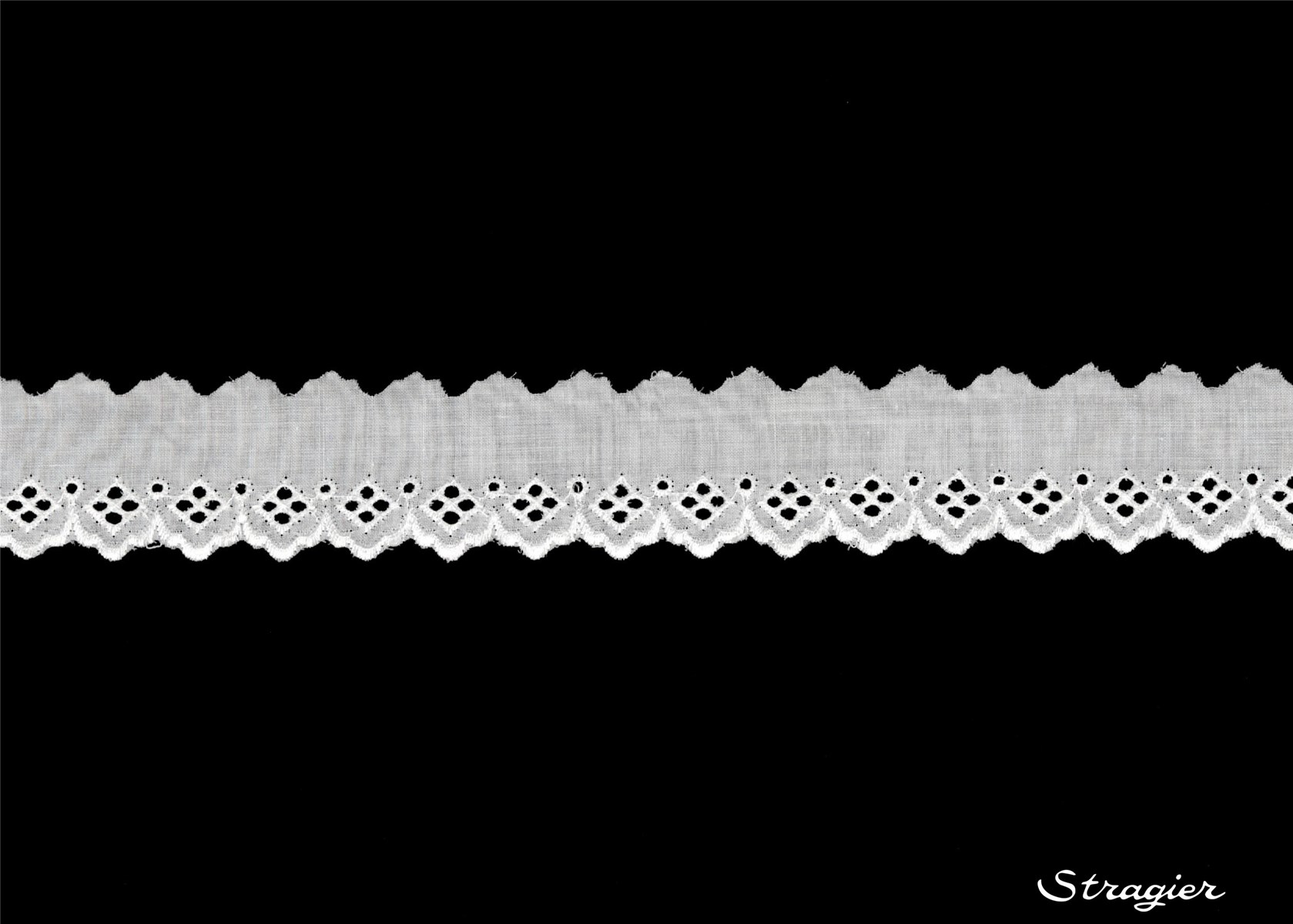 Broderie anglaise - 012053 - Blanc - 25 mm-15 mm