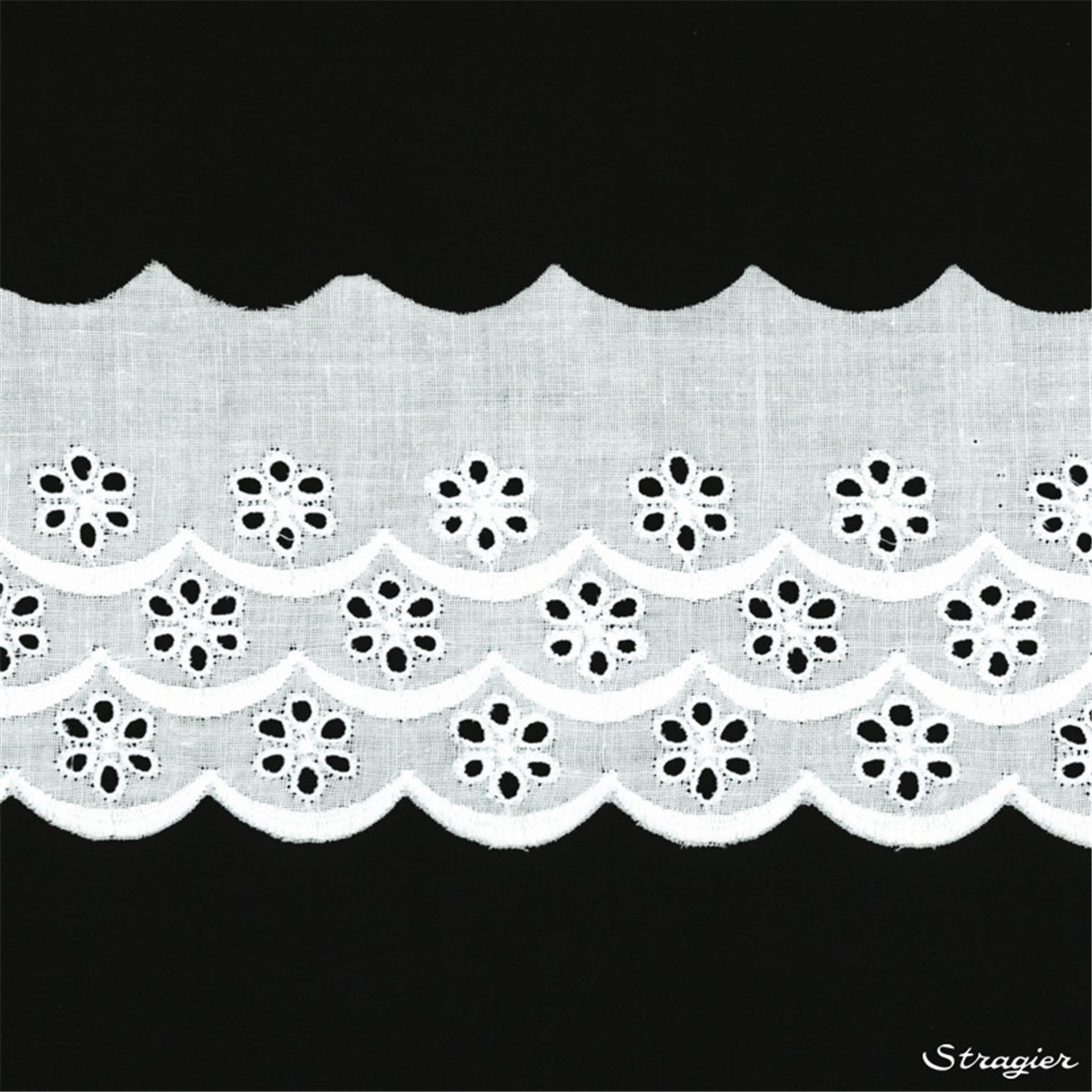 Broderie anglaise - 012073 - Blanc - 70 mm-55 mm