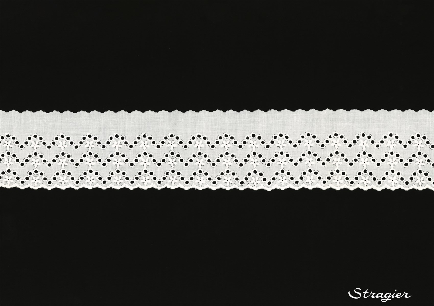Broderie anglaise - 012074 - Blanc - 80 mm-55 mm