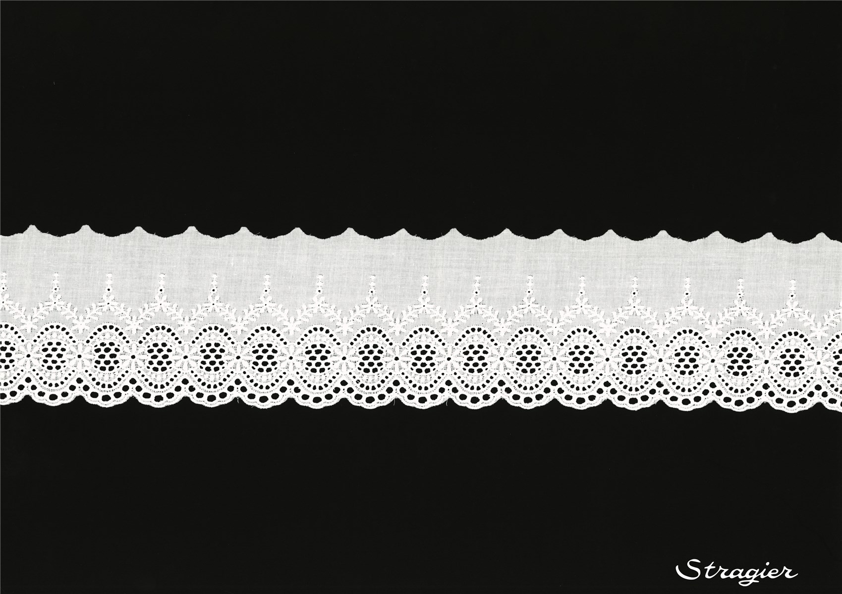 Broderie anglaise - 012075 - Blanc - 85 mm-70 mm