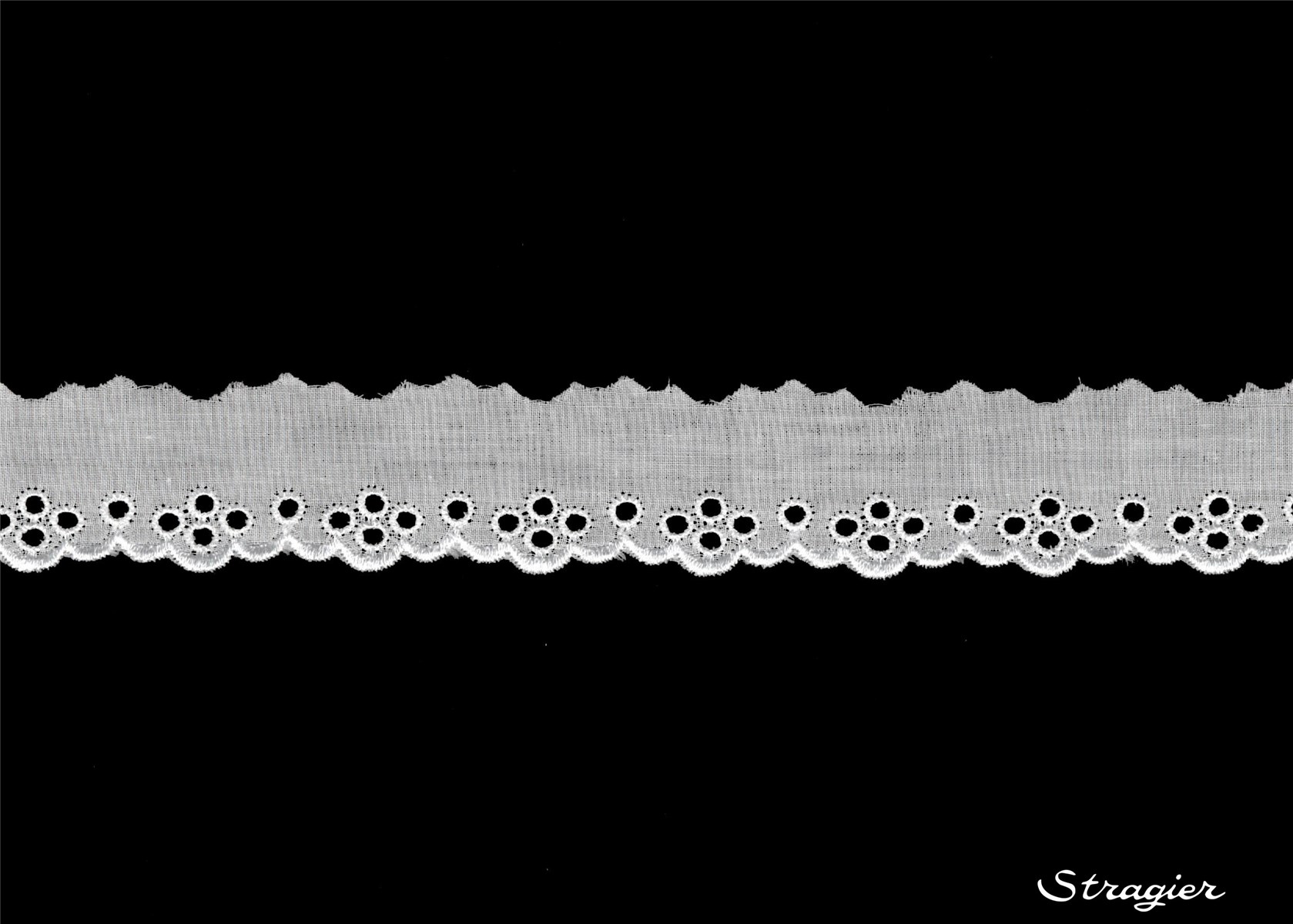 Broderie anglaise - 012081 - Blanc - 30 mm-15 mm