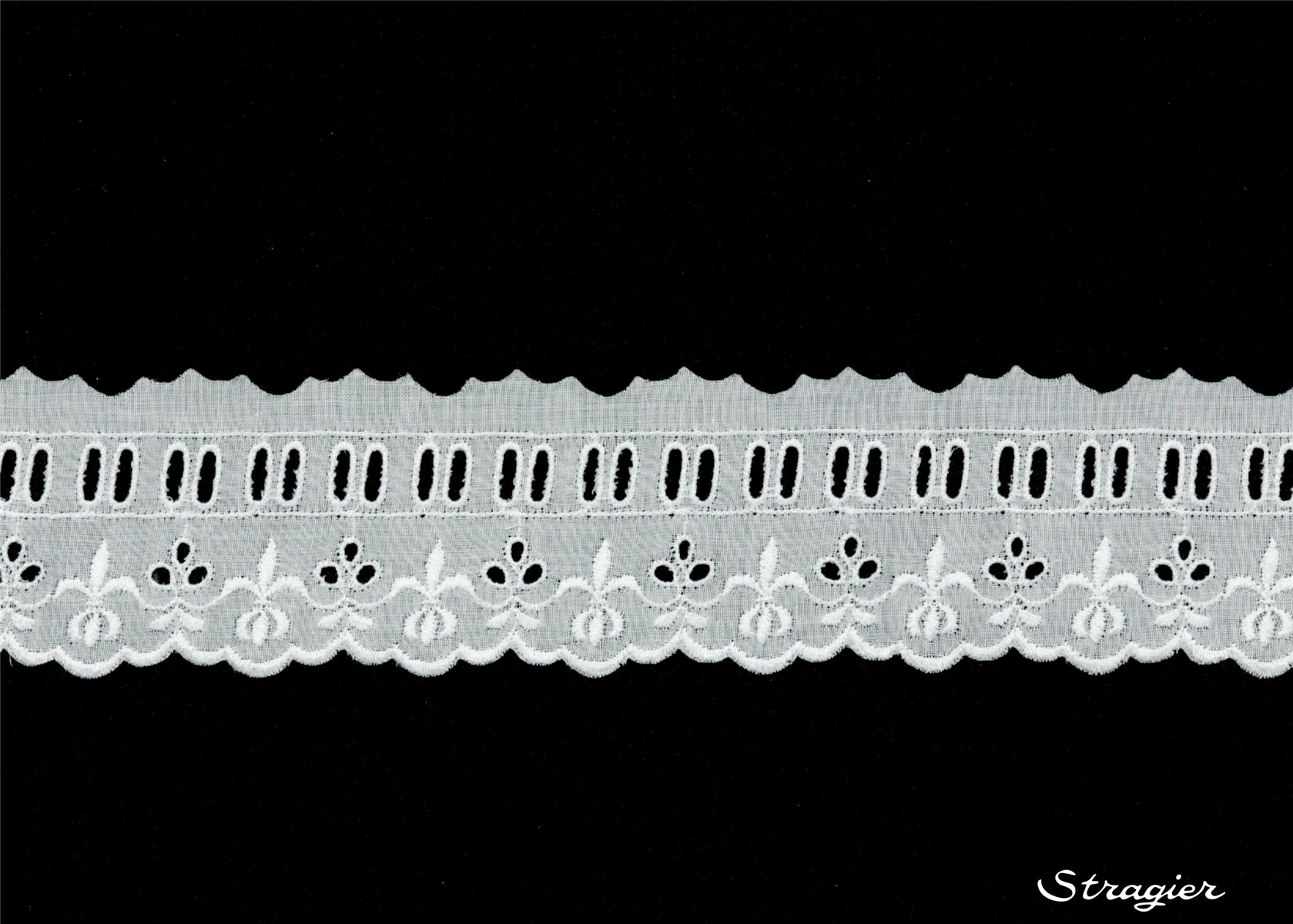 Broderie anglaise - 012088 - Blanc - 45 mm-40 mm