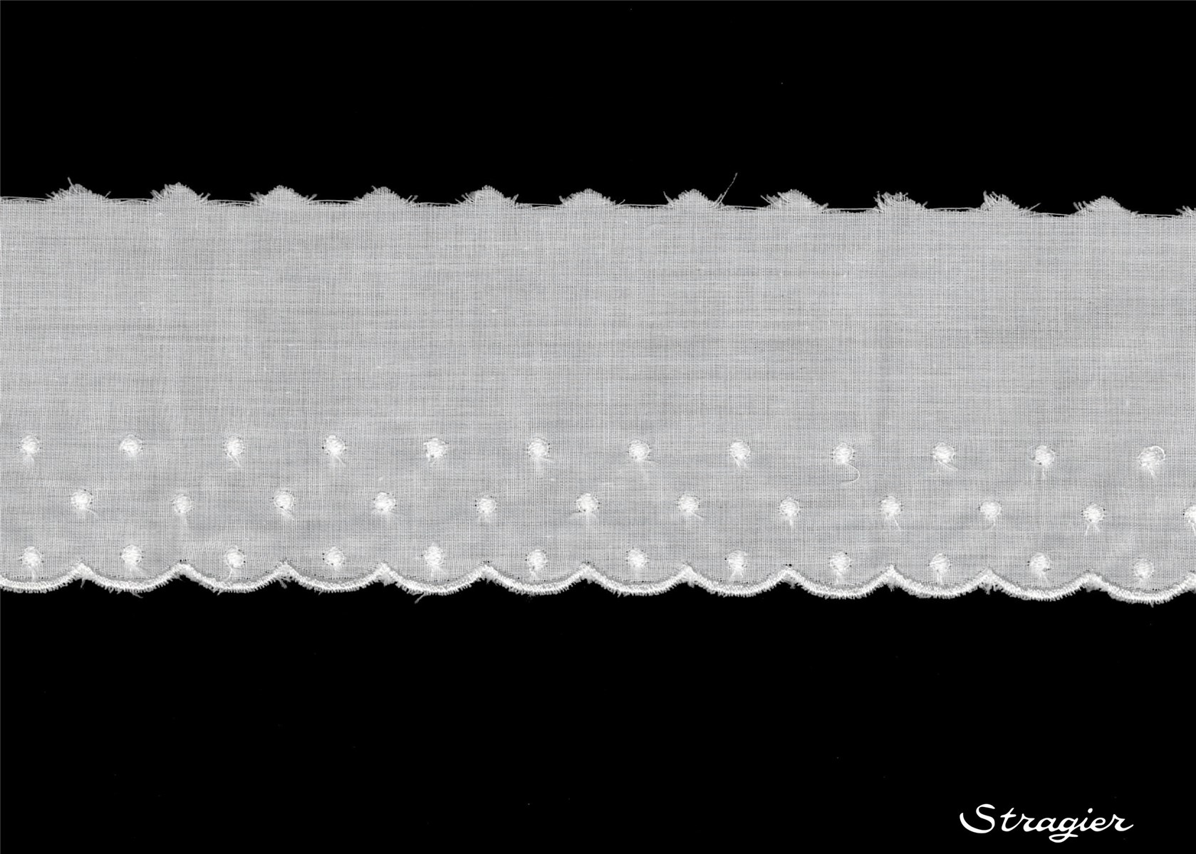 Broderie anglaise - 012092 - Blanc - 70 mm-30 mm