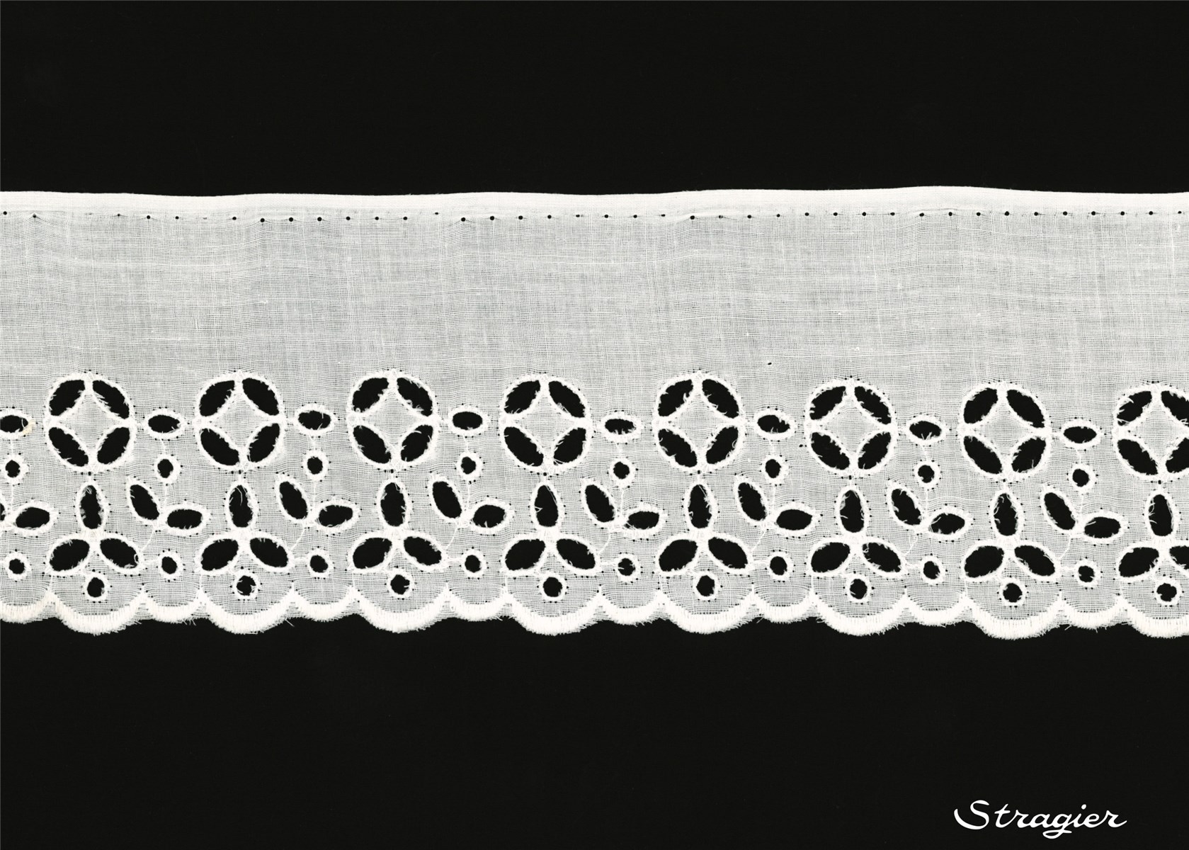 Broderie anglaise - Volant - 012093 - Blanc - 70 mm-45 mm