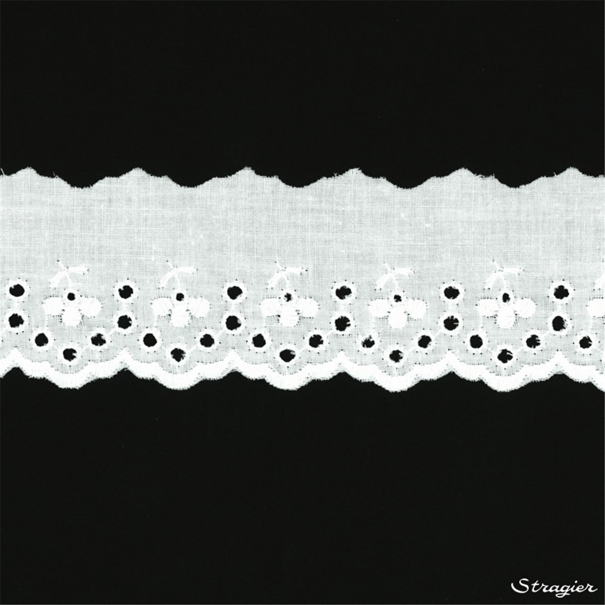 Broderie anglaise - 012095 - Blanc - 65 mm-30 mm
