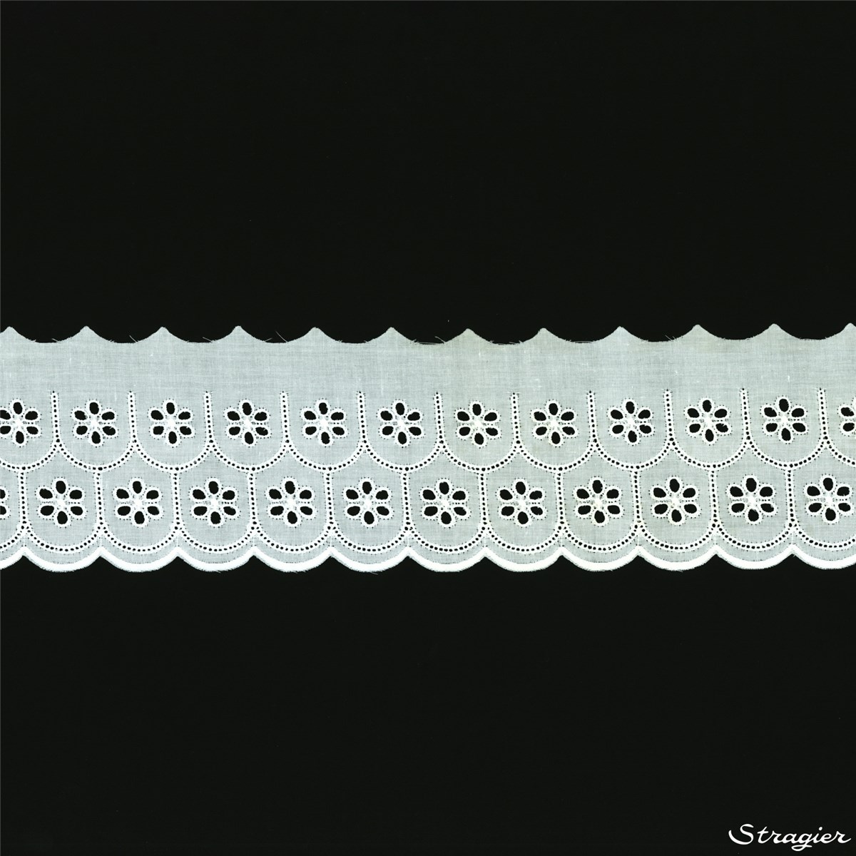 Broderie anglaise - 012098 - Blanc - 85 mm-65 mm