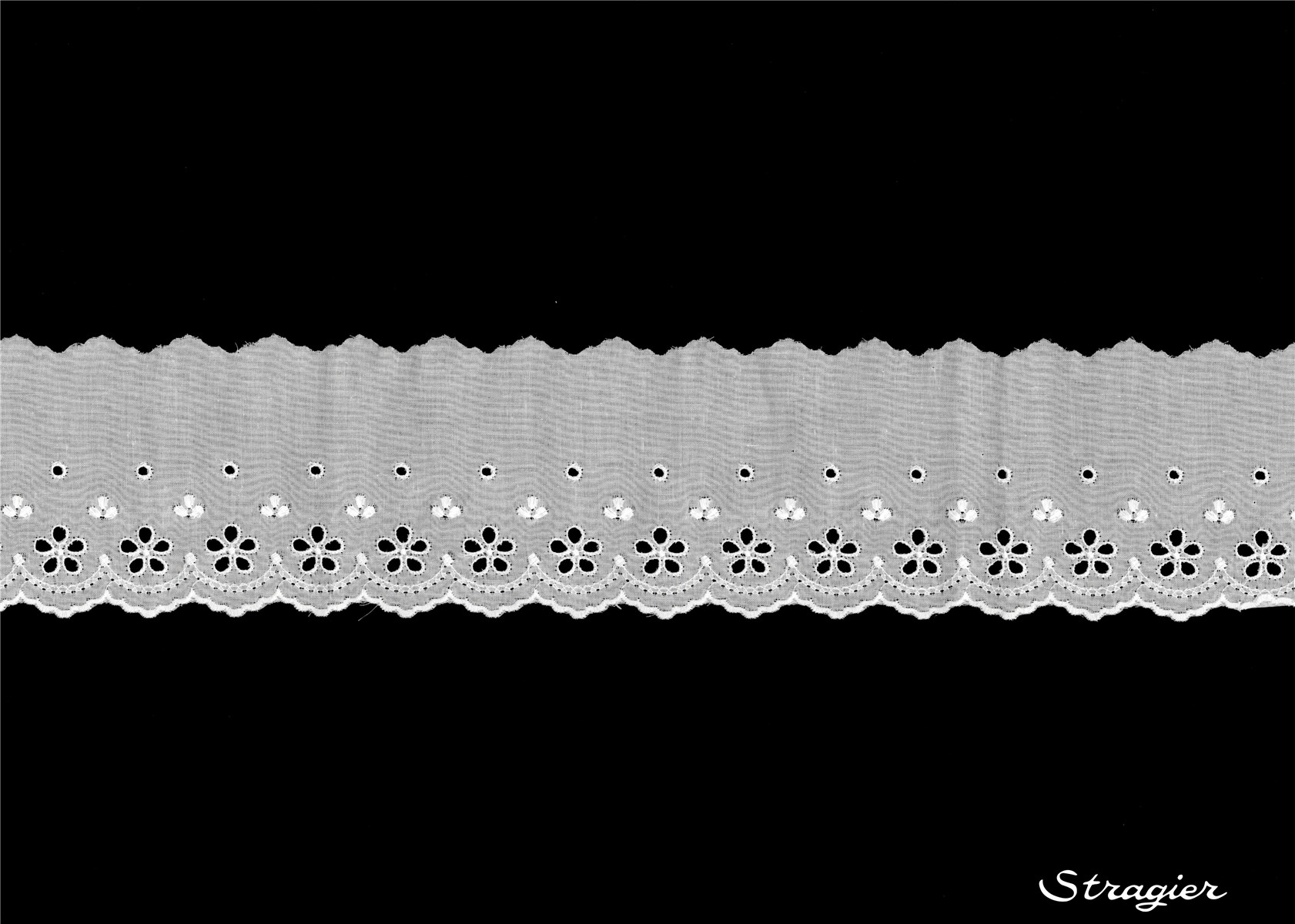 Broderie anglaise - 012100 - Blanc - 85 mm-50 mm