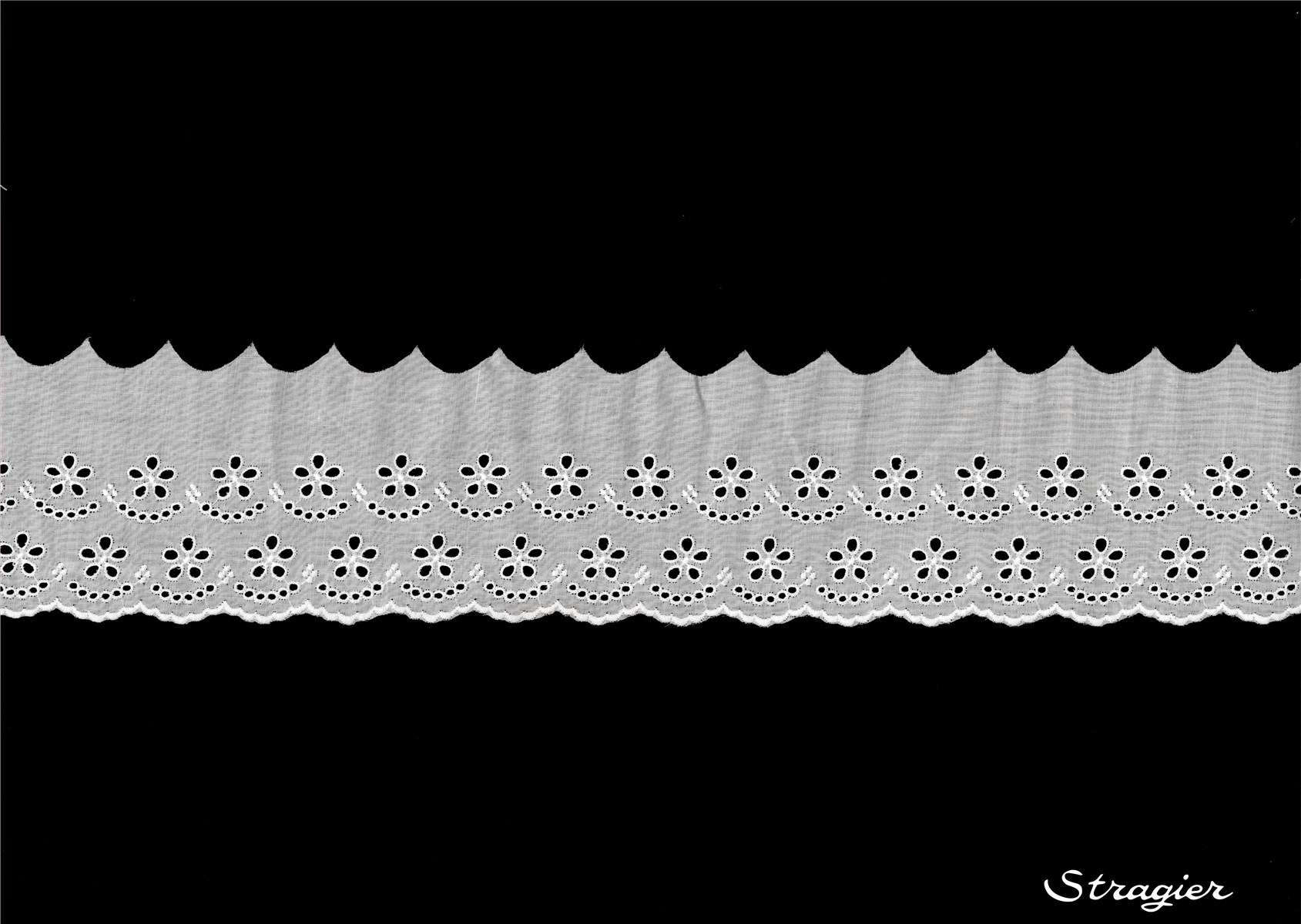 Broderie anglaise - 012102 - Blanc - 85 mm-55 mm