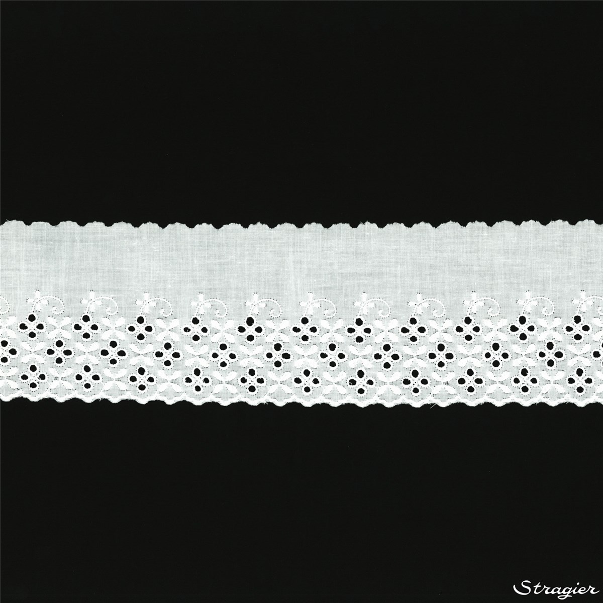 Broderie anglaise - 012106 - Blanc - 90 mm-60 mm