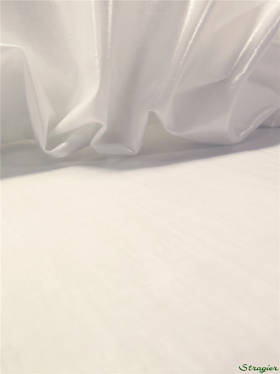 Popeline de coton 32fils enduite - uni - Blanc