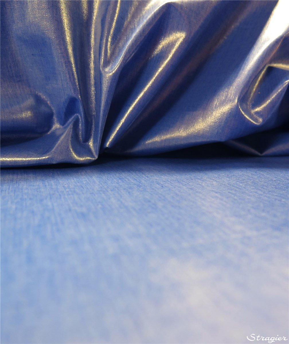 Cotton Poplin - coated - Plain - Bleu Roi