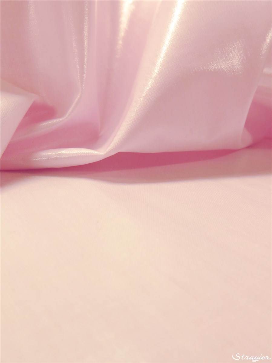 Cotton Poplin - coated - Plain - Rose clair