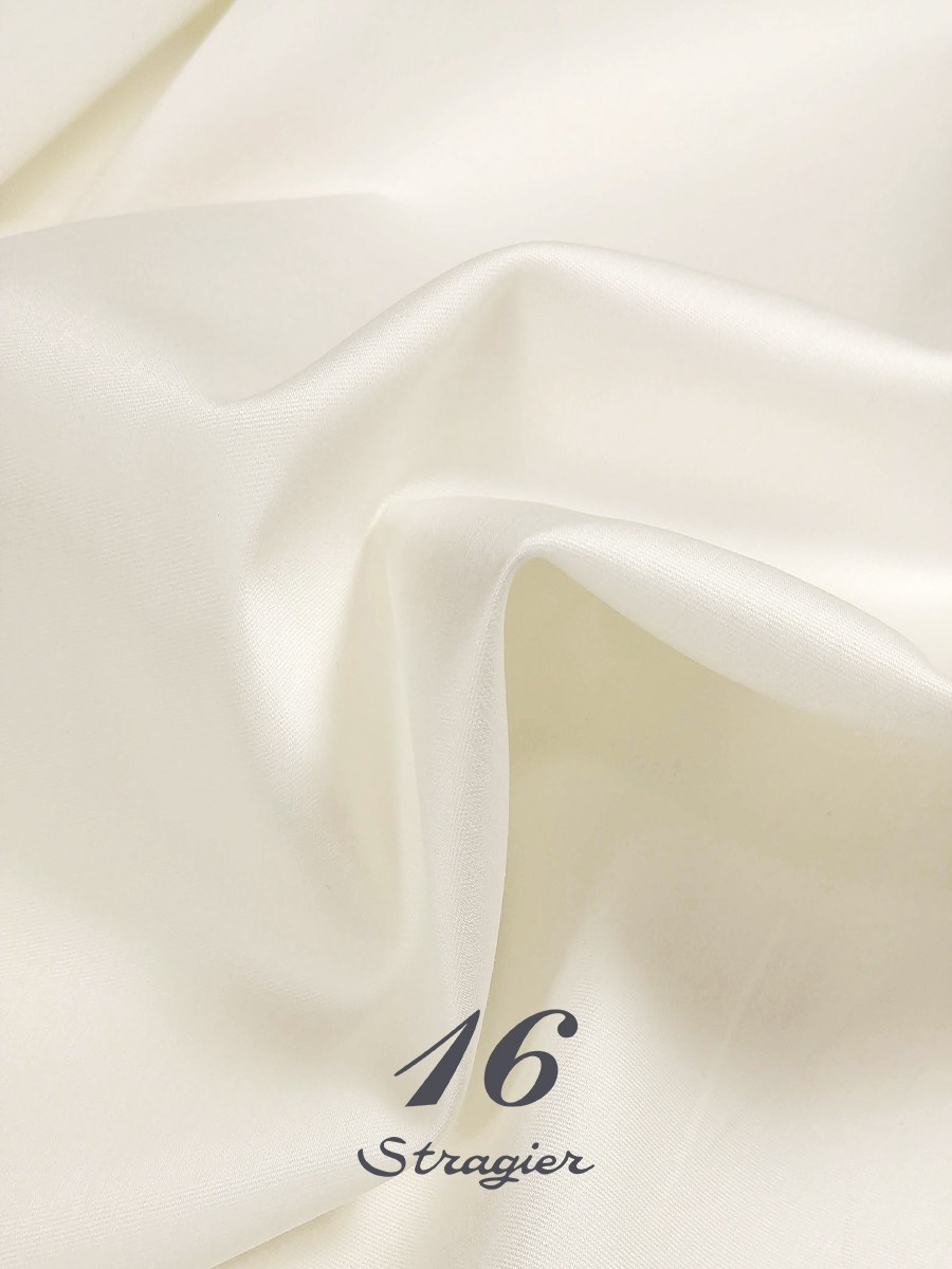 Mikado Coton et Soie - Uni - Porcelaine Stragier