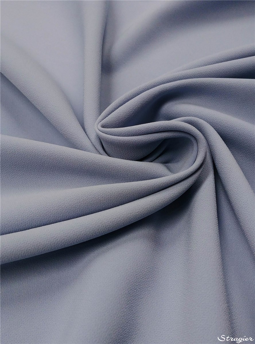 Crepe - stretch - heavy - crease-free - Plain - Azur