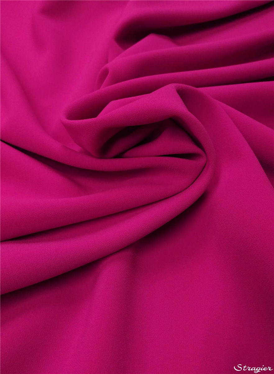Crepe - stretch - heavy - crease-free - Plain - Verry Berry