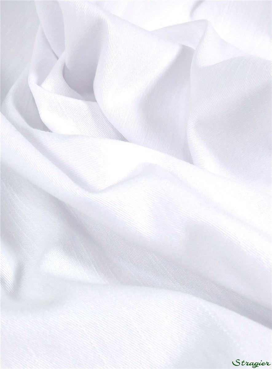 Denim Fabric - stretch - Plain - Blanc
